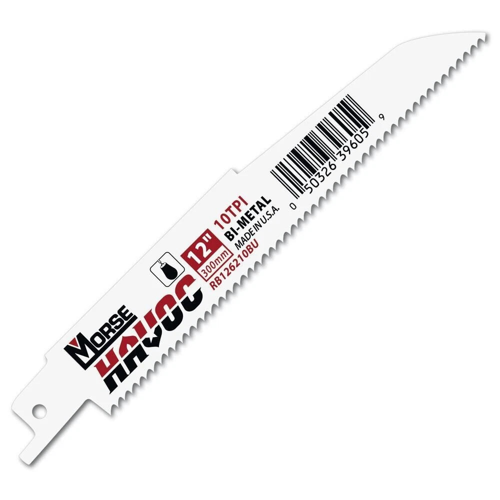 Morse Havoc RB66210BU 6" 10TPI Bi-Metal Blades, 15 pack