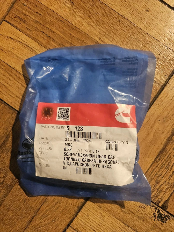 CUMMINS SCREW HEXAGON HEAD CAP S123