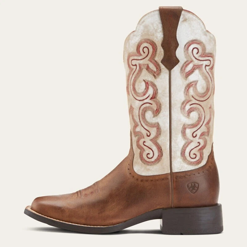 ARIAT 11" Quickdraw Calf Width Full Sandstorm/Distressed White Womens US9.5 Wide