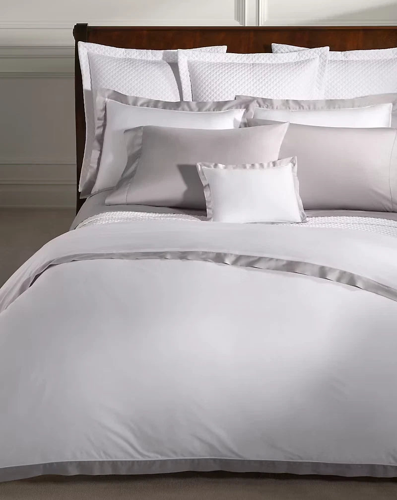 Ralph Lauren 100% Organic Cotton Sateen Border TWIN Duvet Cover Parchment $330