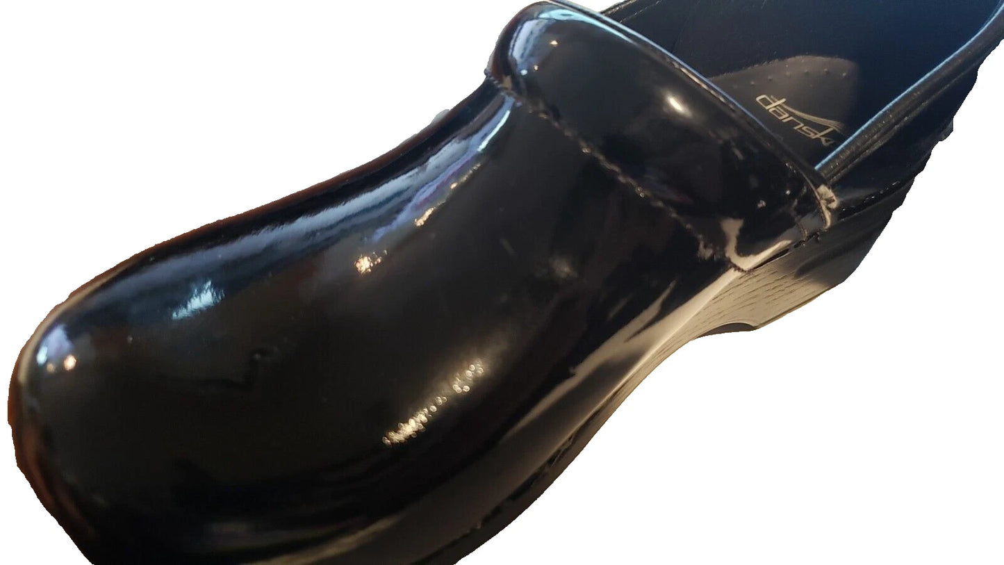 Dansko Women's Professional Black Patent Clogs - Size US 10.5-11 - EU 41