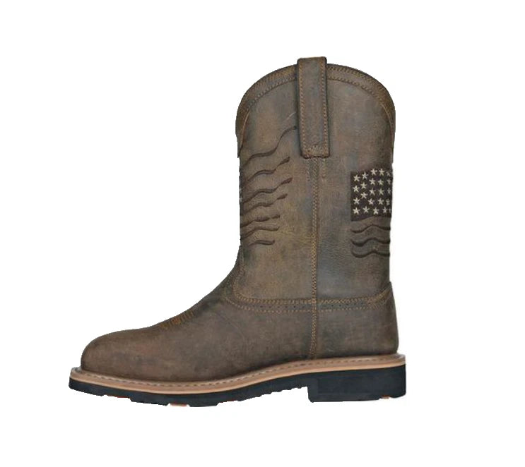 NEW Hoss Boots Mens Brown Leather Rushmore CT EH WP PR Western Work Boots