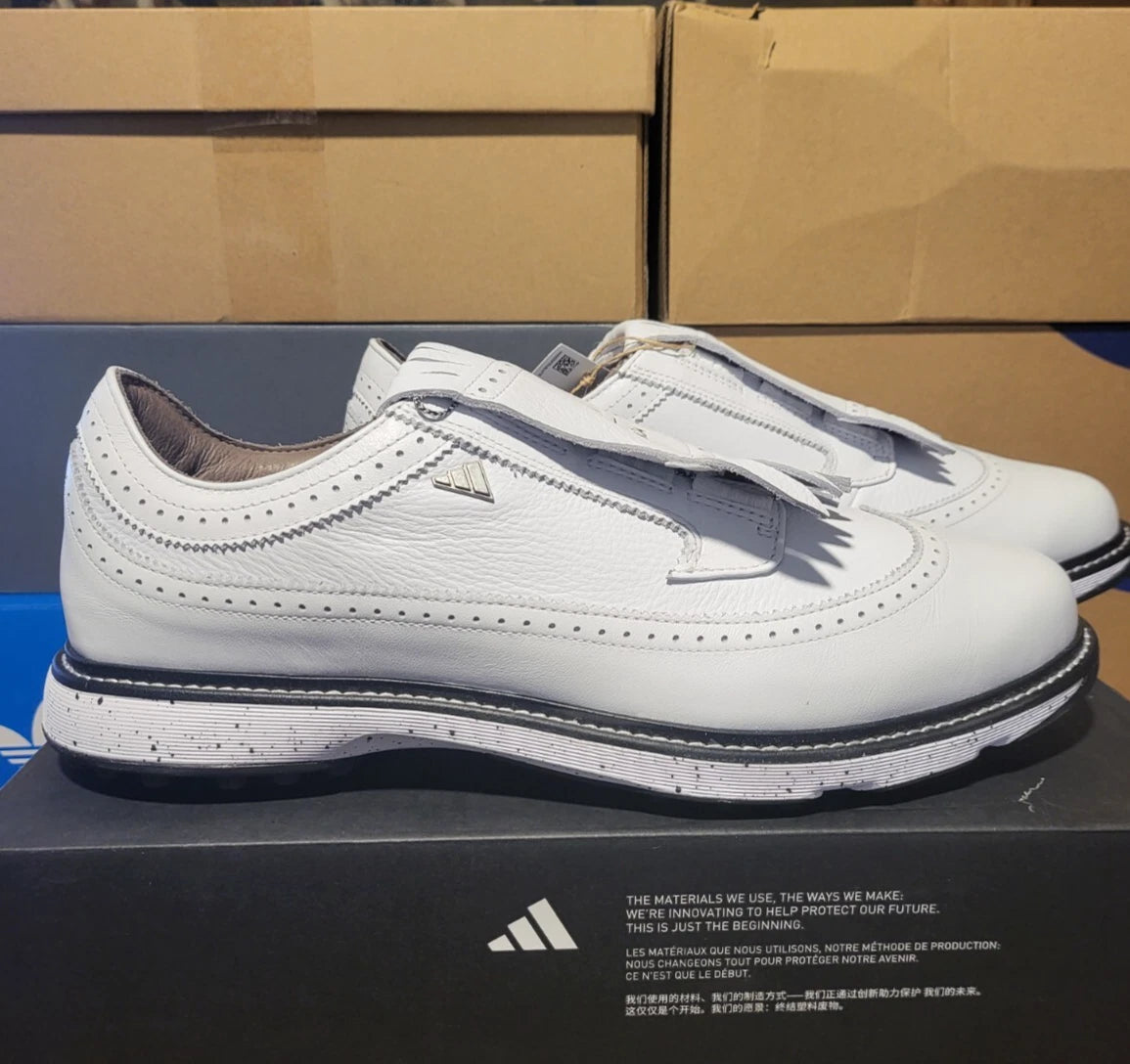Adidas MC87 BOA Golf Shoes - Cloud White/Iron Metallic/Core Black Men Size 12.5