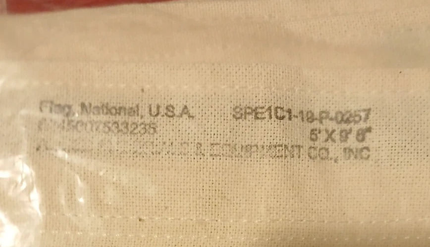 Official USA National Flag 5' x 9'6" Allied Materials 8345-00-753-3235