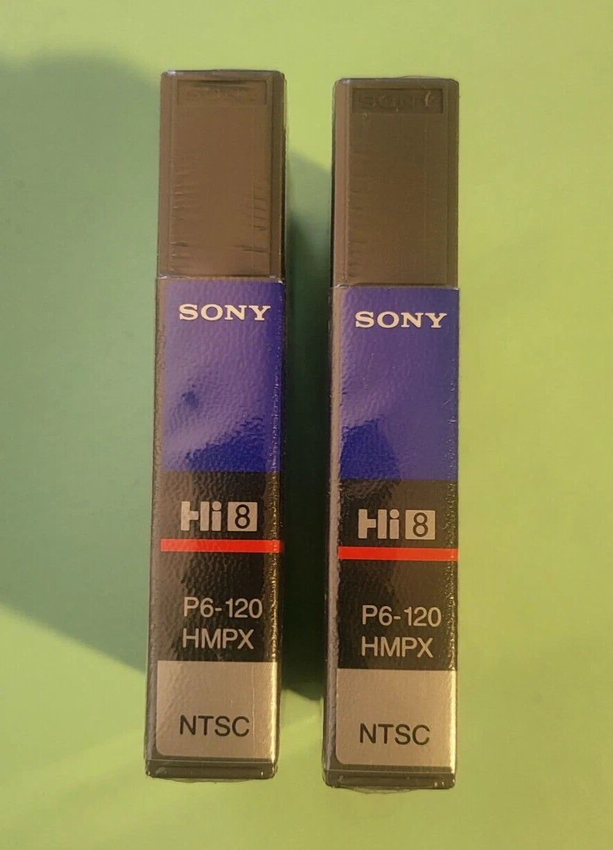 SONY P6-120HMPX Hi8 ProMP Metal Particle Tape Pro Video Cassette NEW 2-Pack