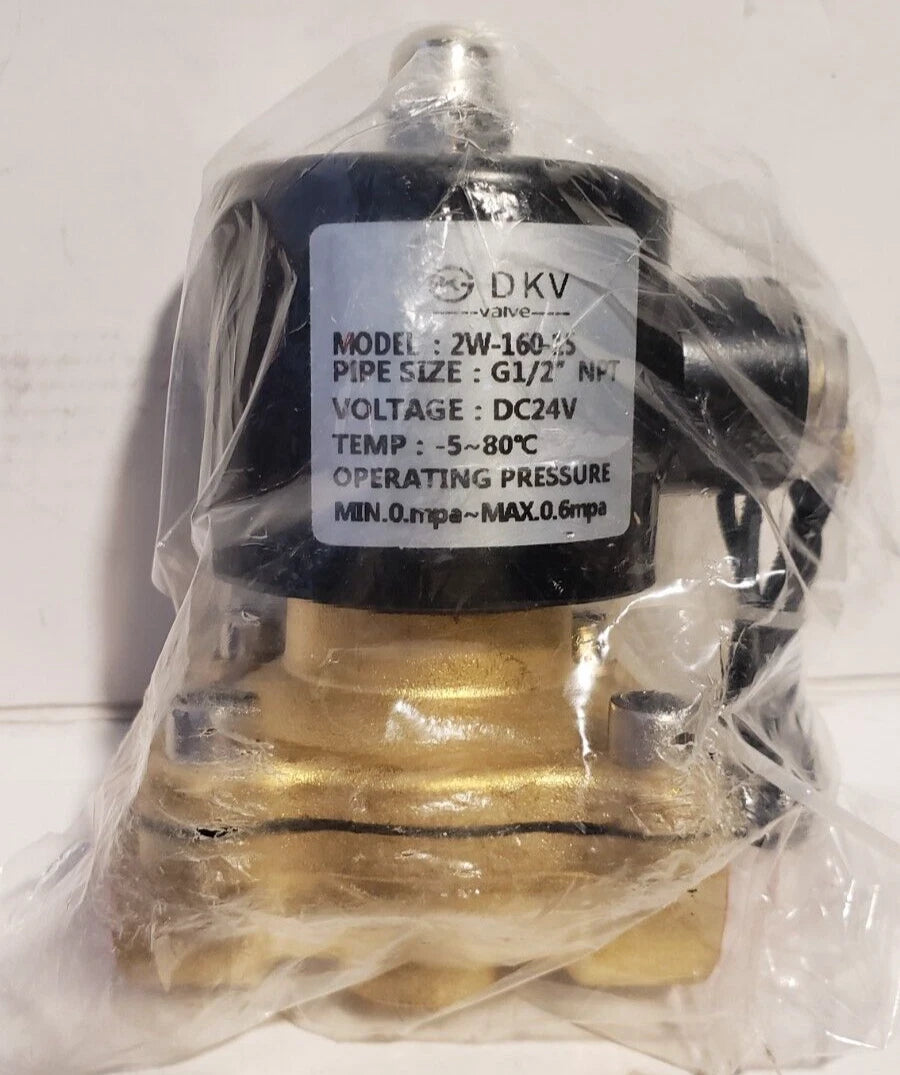 NEW 1/2" 24V DC Electric Solenoid Valve Brass - 2W-160-15 - FREE SHIPPING