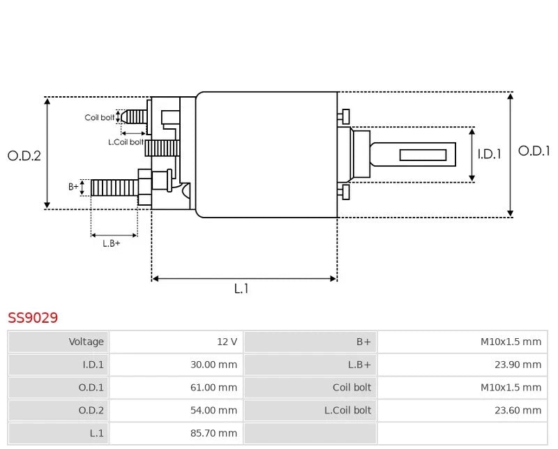 *NEW* AS-PL Starter motor solenoid SS9029 Replacement for: ISKRA / LETRIKA