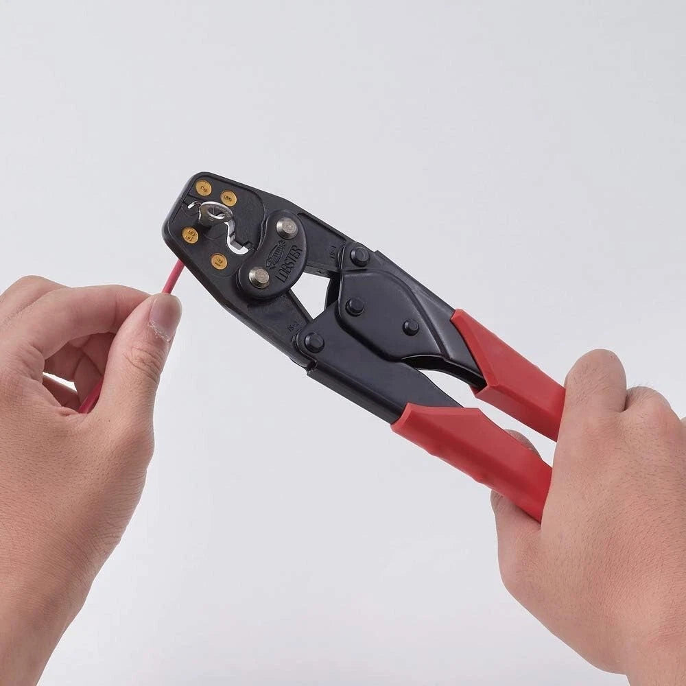 LOBSTER LOBTEX AK19A CRIMPING PLIERS Tool Length 277mm Made in Japan Red New