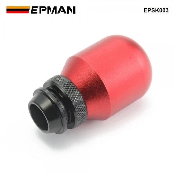 NEW EPMAN Universal Aluminum Height Adjustable Shift Knob, RED, FREE SHIPPING