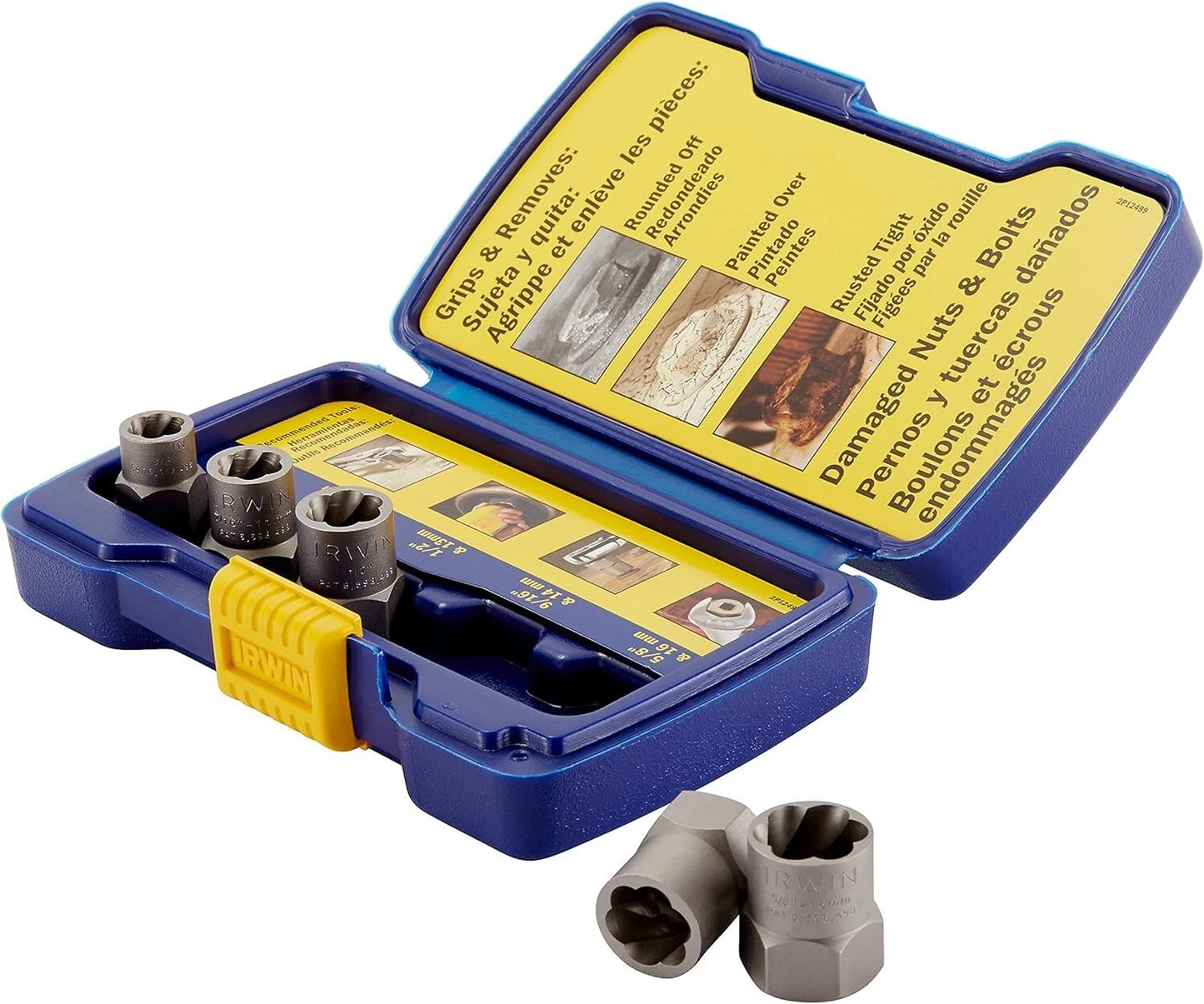 IRWIN HANSON BOLT GRIP Stripped Bolt Extractor Removers Base Set 5 Piece 394001