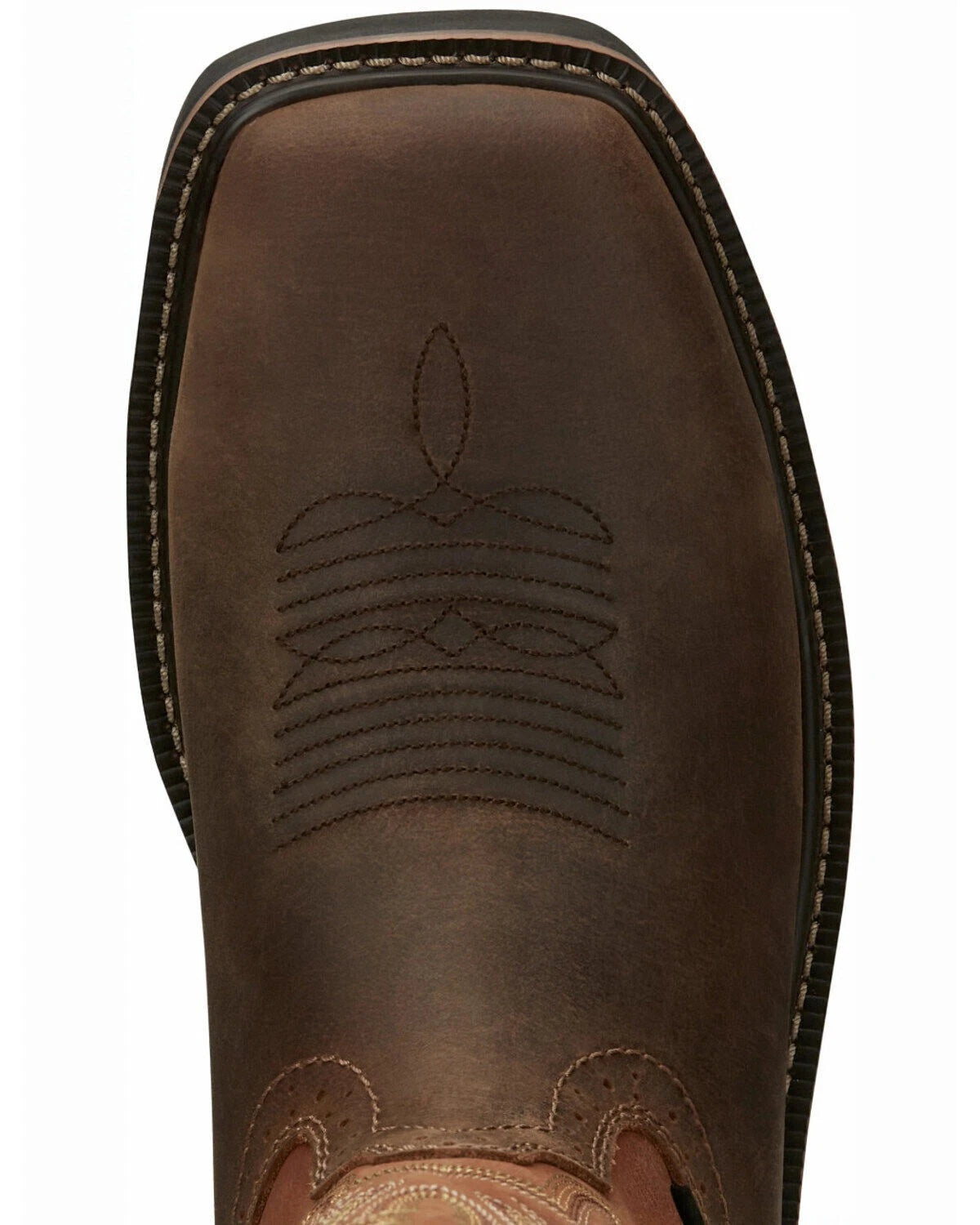 Justin Switch Brown Water Buffalo 11in Men Square Comp. Toe Size 11.5D