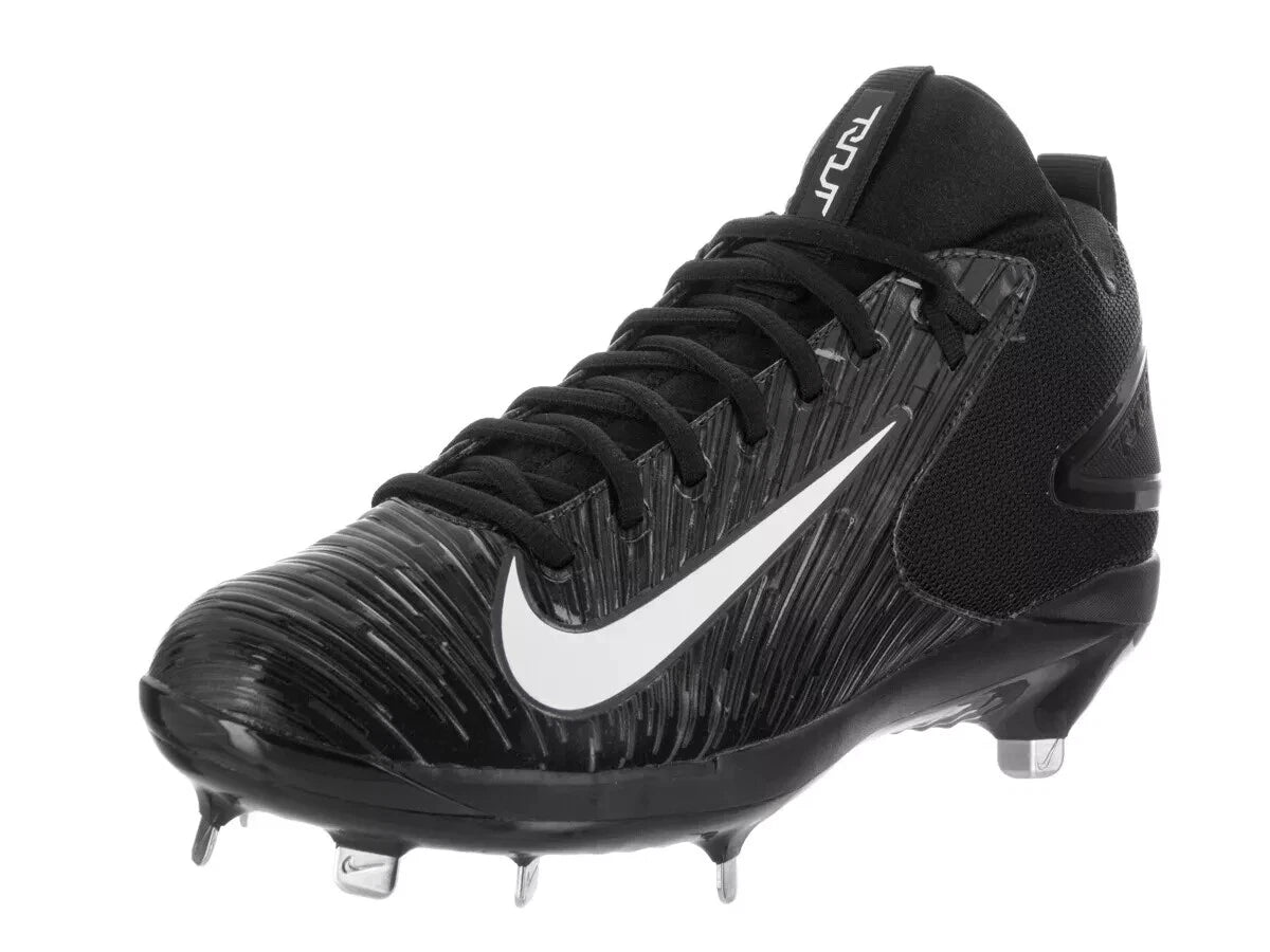New Nike Air Trout 3 Pro Adult Mens 11 Black/White Metal Cleats 856498-010
