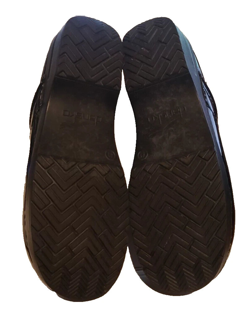 Dansko Women's Professional Black Patent Clogs - Size US 10.5-11 - EU 41