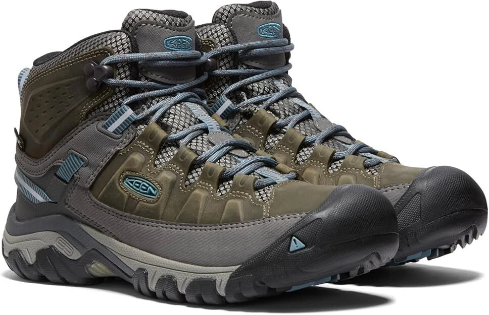 KEEN Women Targhee 3 Mid Height Waterproof Hiking Magnet/Atlantic Blue Size 5