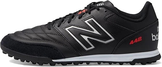 New Balance Men's 442 V2 Team TF Soccer Shoe, Black/White, Medium, Size 12