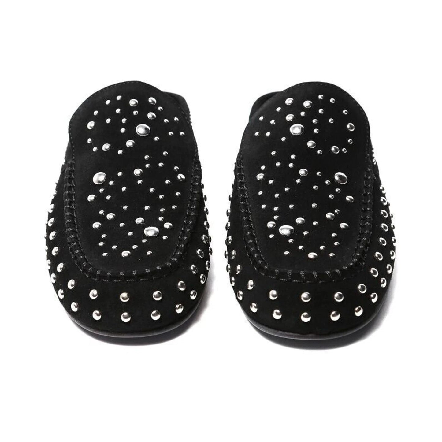 Zadig and Voltaire Studded Suede Sleeper Mules Noir Black - EU Size 40 - US 9 -