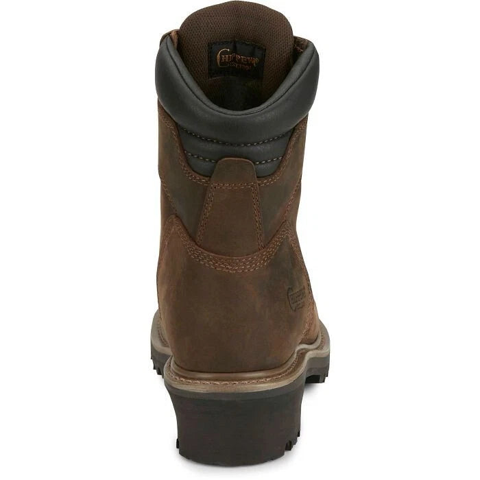 Chippewa Hardor Tough Bark 8in Oblique Steel Logger Style 55026 Men Size 9.5M