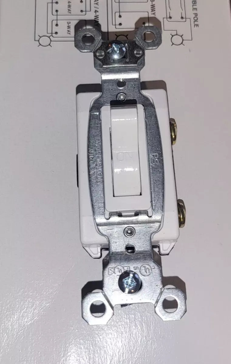 Pass & Seymour CSB20AC1-W Commercial Grade Switch 1 Pole 20 Amp 120/277 Volt