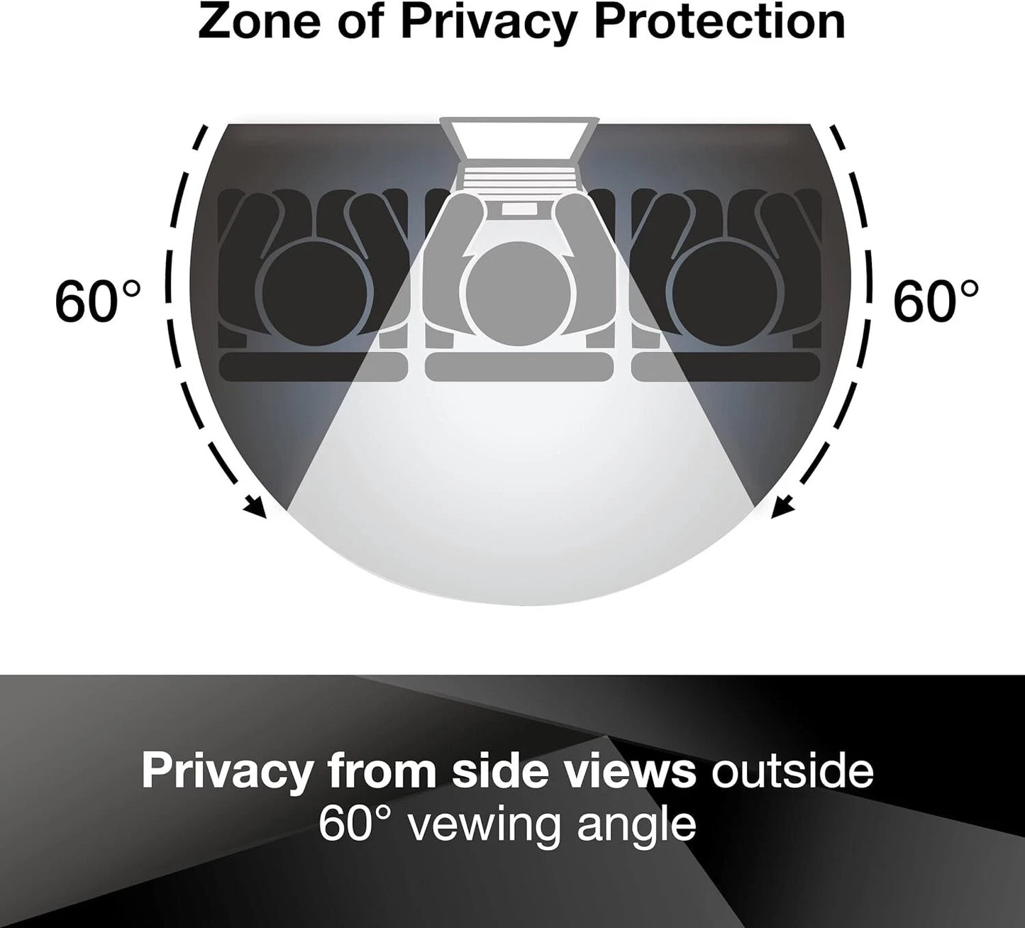 3M Frameless Blackout Privacy Filter for 24" Widescreen Flat Panel Monitor, 16:1