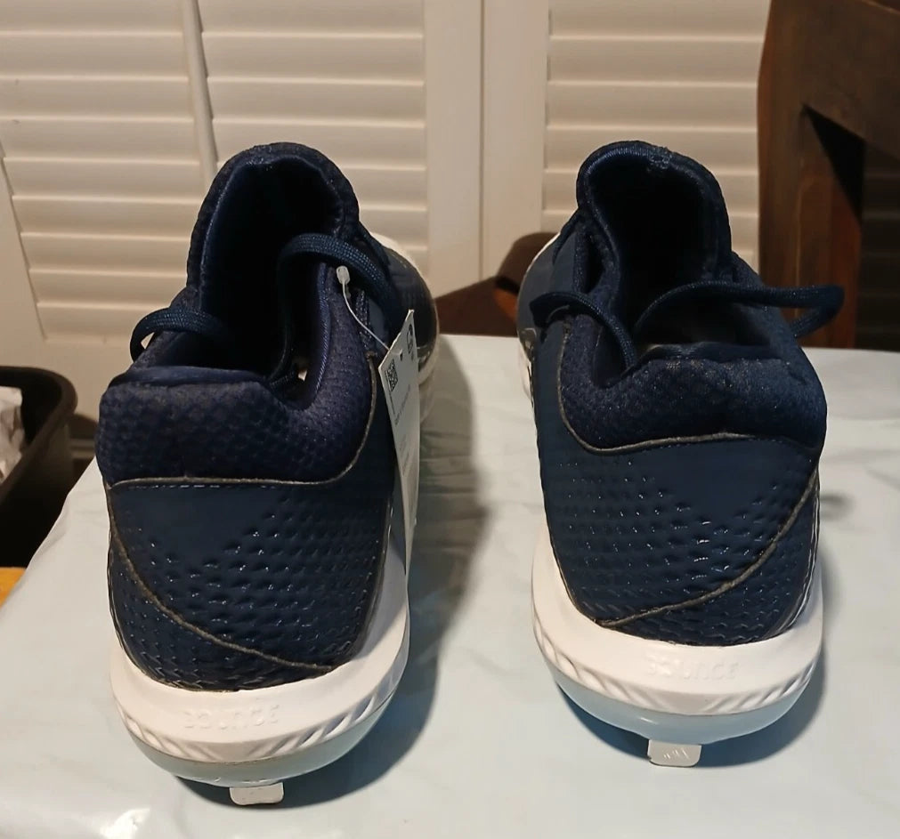 Adidas Women's Icon V Bounce TPU Cleats Baseball Shoe, Blue White US Size 13 NEW