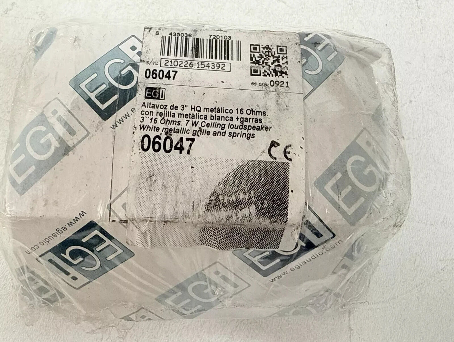 NEW - EGi 06047 Celling Speaker White Metallic Grill 3" 7W 16Ω - FREE SHIPPING