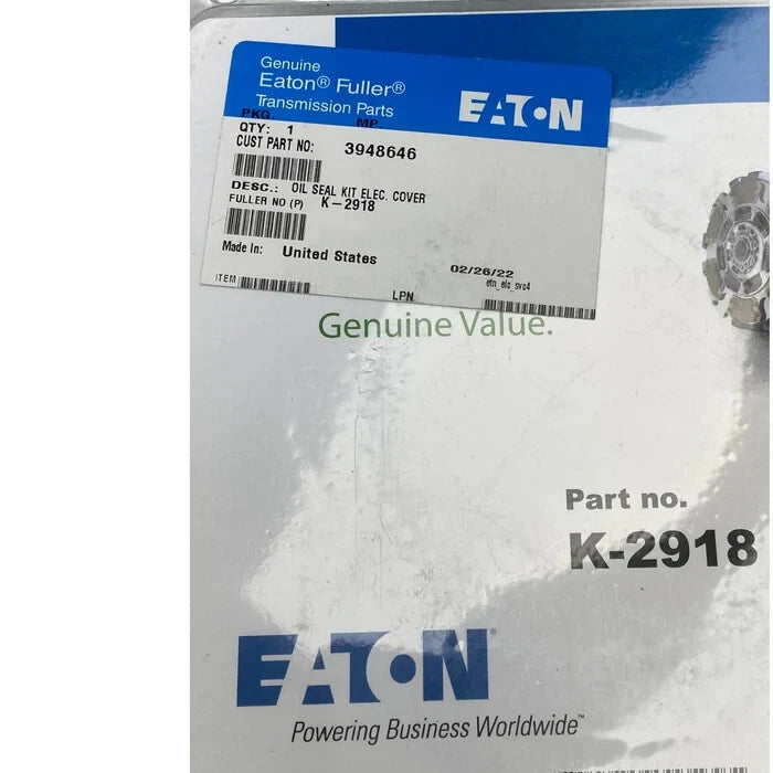 K2918 New Genuine Eaton Fuller OIL SEAL KIT - OEM K-2918