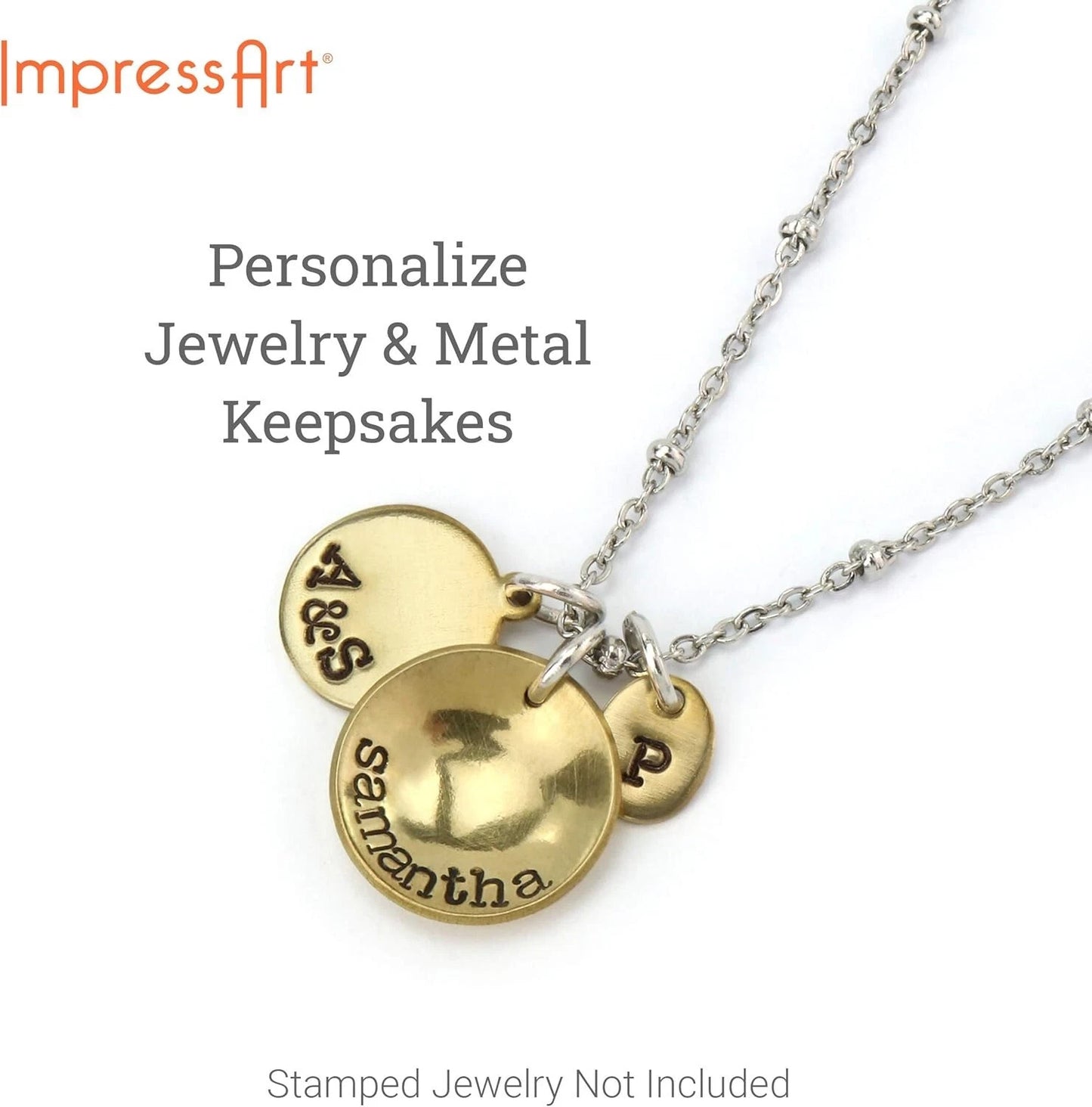 ImpressArt Typewriter Font Metal Letter Stamps, 3mm Lowercase Steel Alphabet Pun