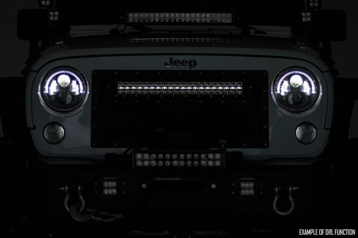 Rough Country 20" Black Series Dual Row LED CREE Light Bar | White DRL - 70920BD