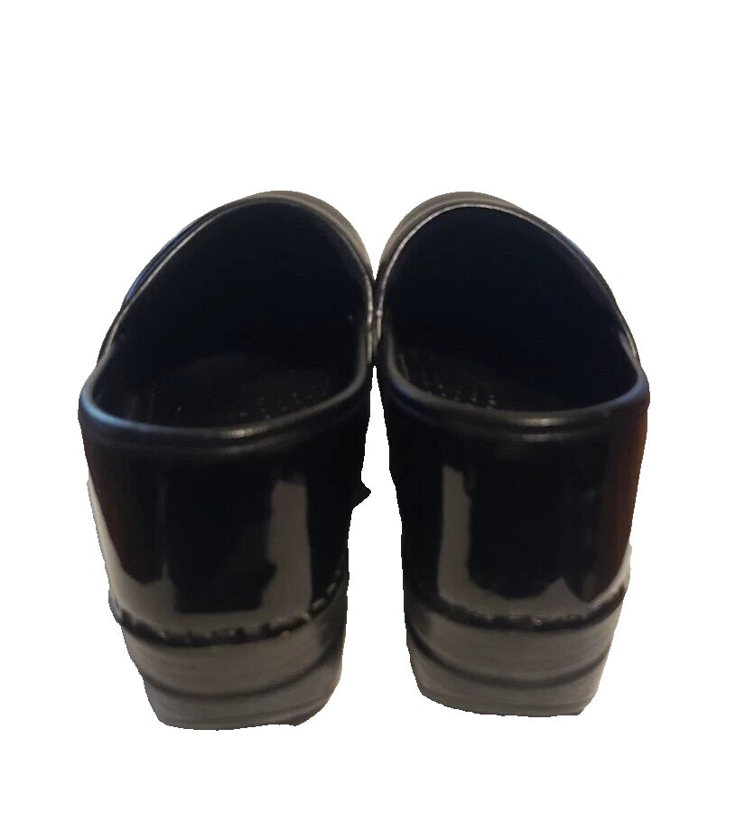 Dansko Women's Professional Black Patent Clogs - Size US 10.5-11 - EU 41