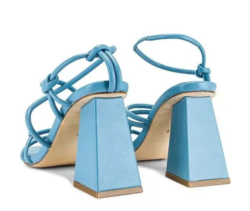 Size US 6.5 - Song of Style Noelle Heel in Blue - SOSR-WZ26 SOSSH42-S21