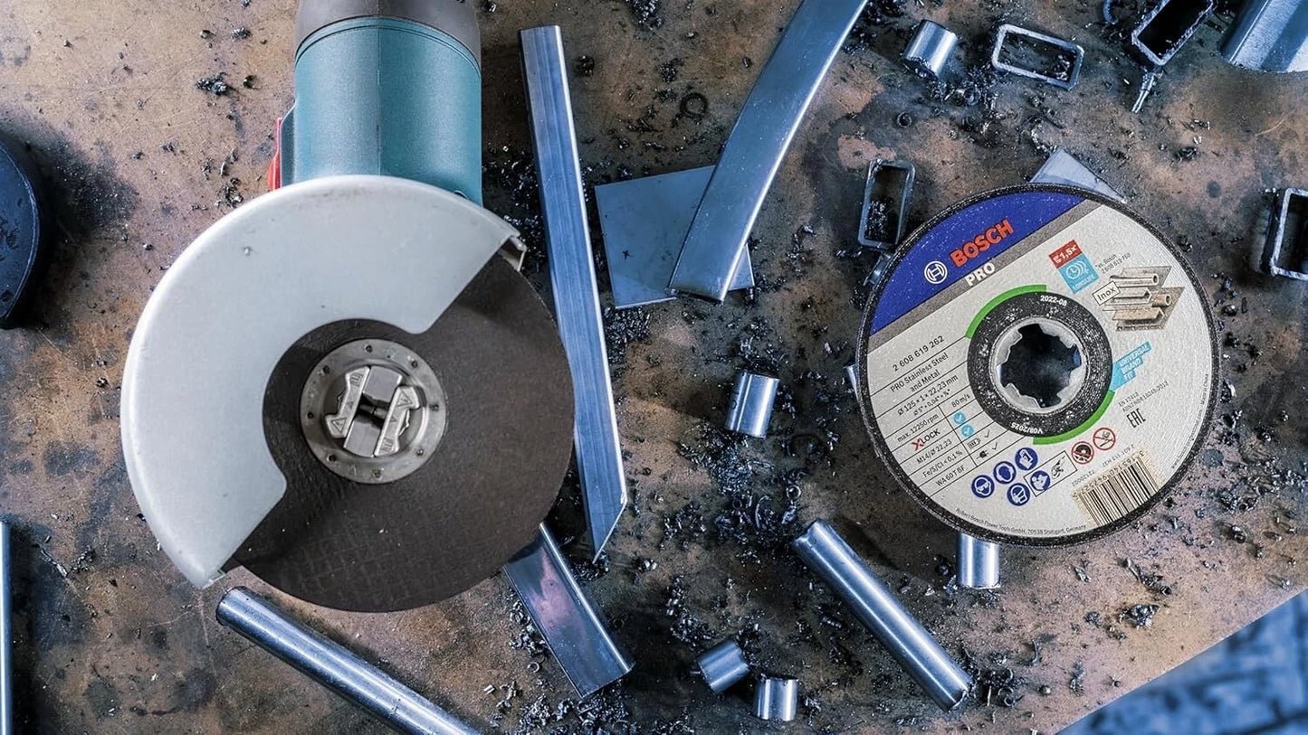 NEW Bosch Professional 2608619267 Pack of 10 Straight Cutting Disc Standard INOX