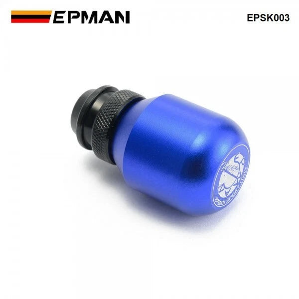 NEW EPMAN Universal Aluminum Height Adjustable Shift Knob, BLUE, FREE SHIPPING