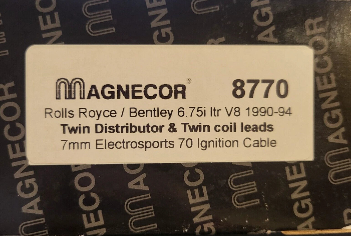 Magnecor Rolls Royce/Bentley 6.75i ltr V8 1990-94 Twin Distributor & Coil Leads