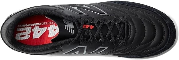 New Balance Men's 442 V2 Team TF Soccer Shoe, Black/White, Medium, Size 12
