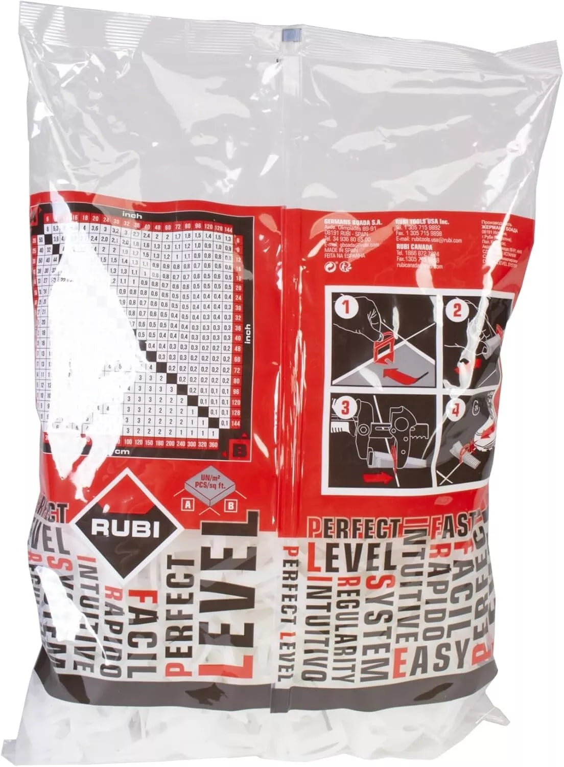 Rubi Tools Delta Tile Leveling System 1/16" (1.5MM) 400 Count