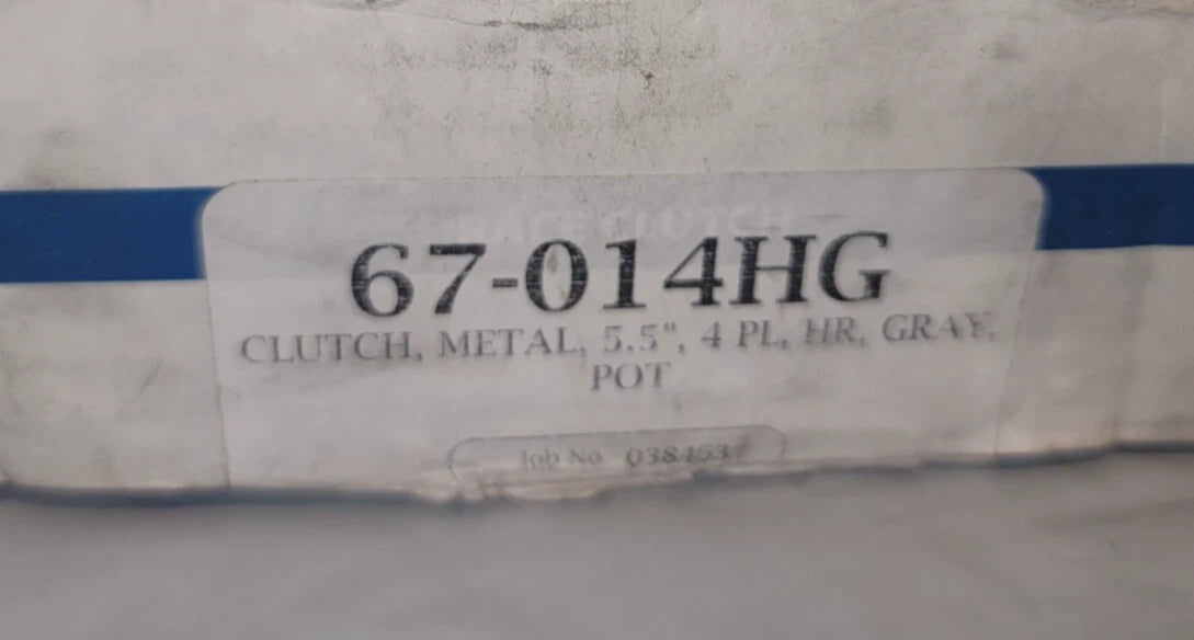 NEW Tilton 67-014HG, Clutch, Metal, 5.5", 4 Plate, HR, GRAY, POT, FREE SHIPPING