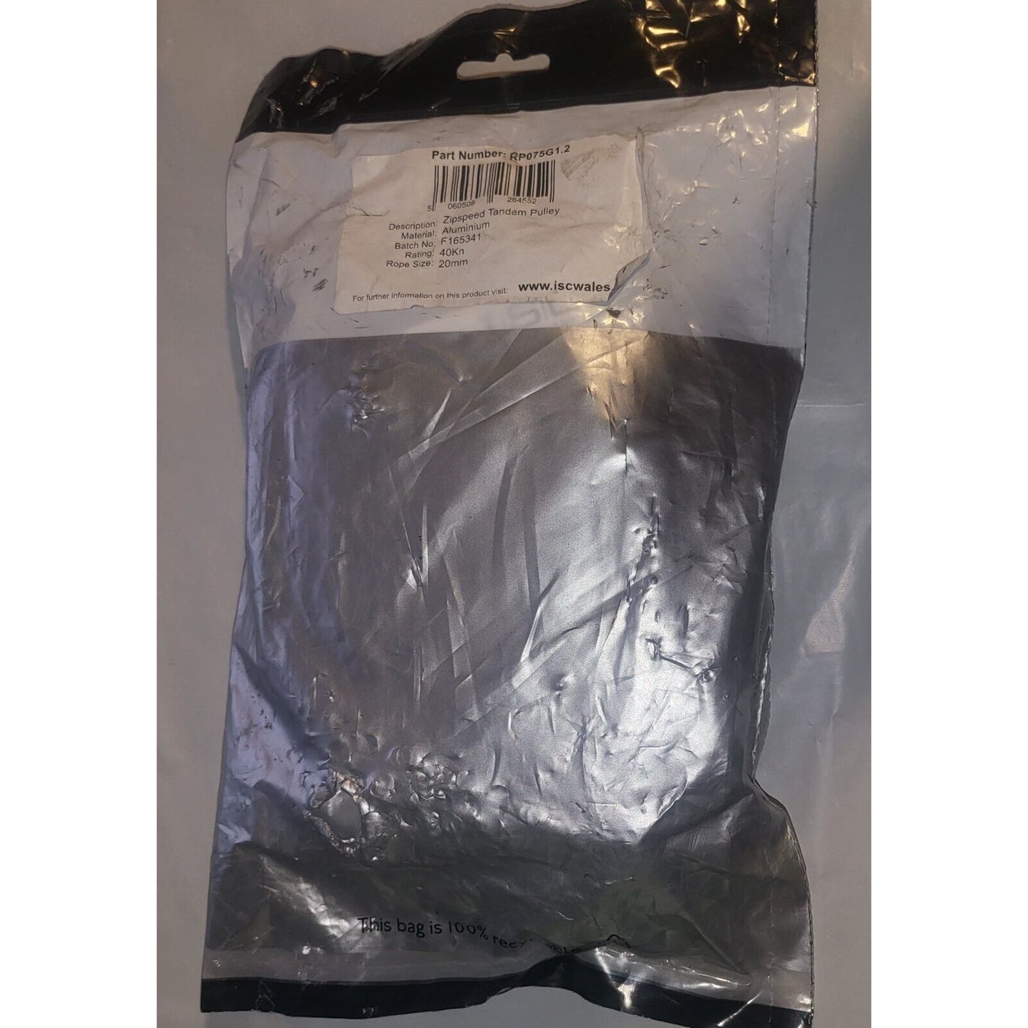 ISC RP075G1.2 Zipspeed Tandem Speedline Zipline Flying Fox Pulley 20mm
