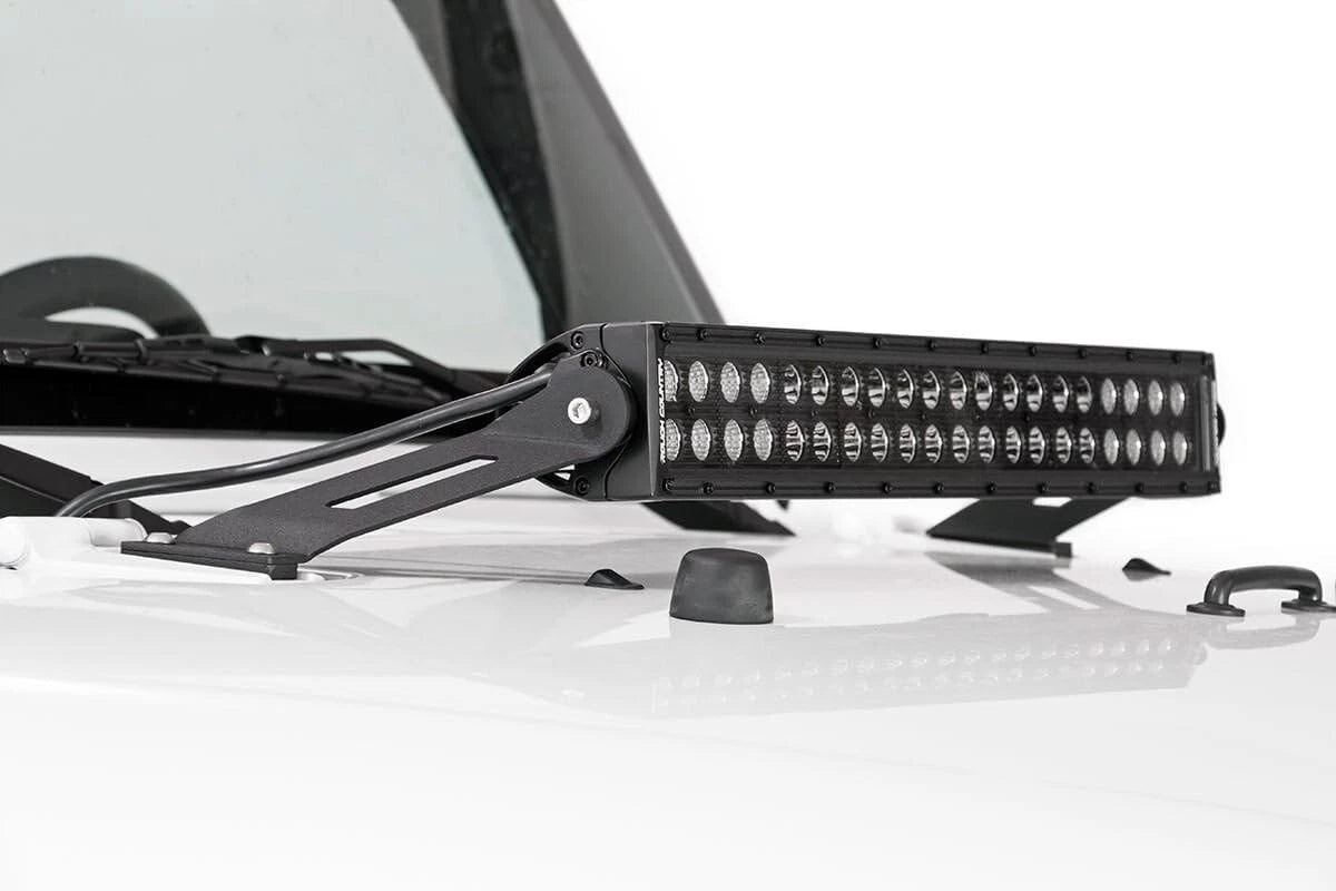 Rough Country 20" Black Series Dual Row LED CREE Light Bar | White DRL - 70920BD