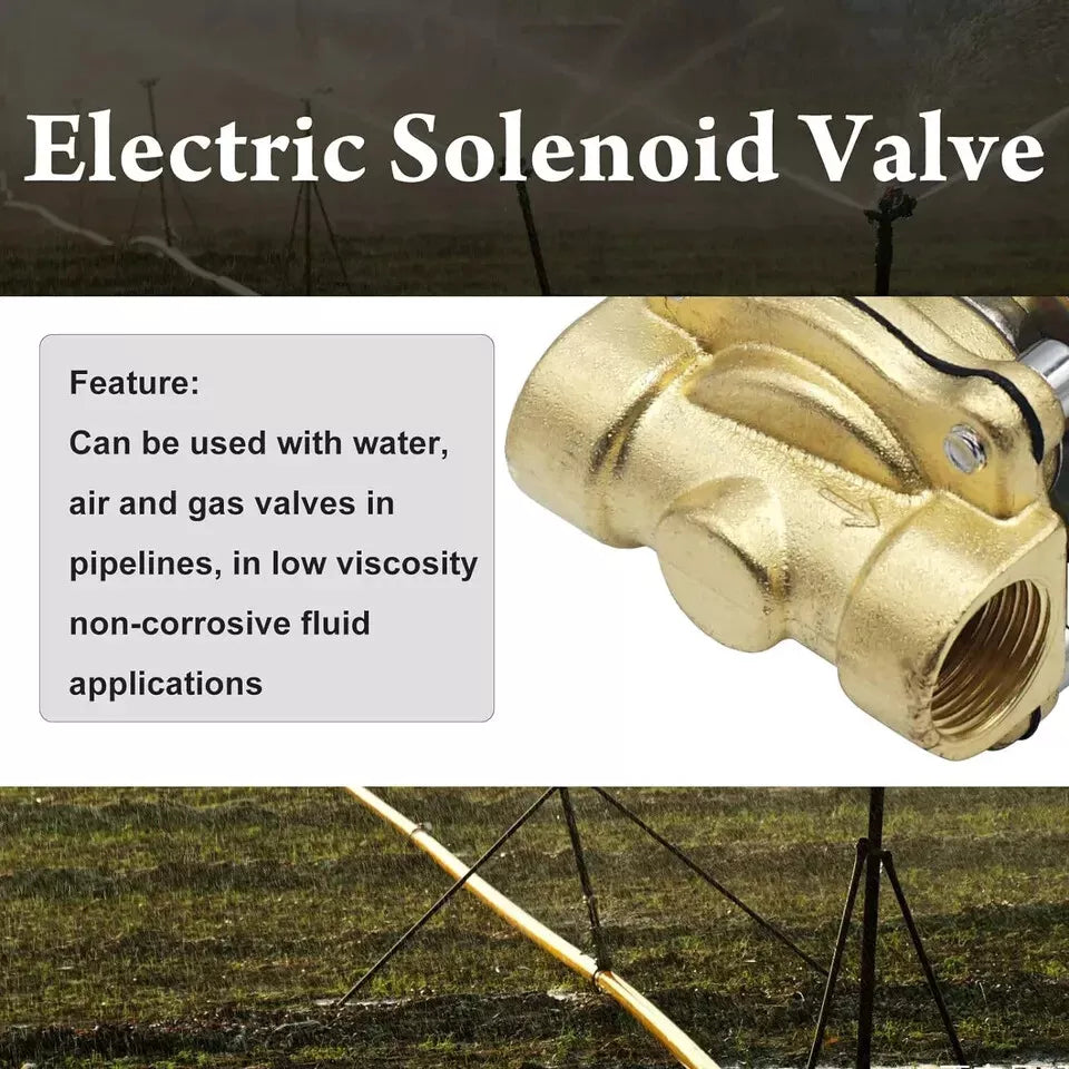 NEW 1/2" 24V DC Electric Solenoid Valve Brass - 2W-160-15 - FREE SHIPPING