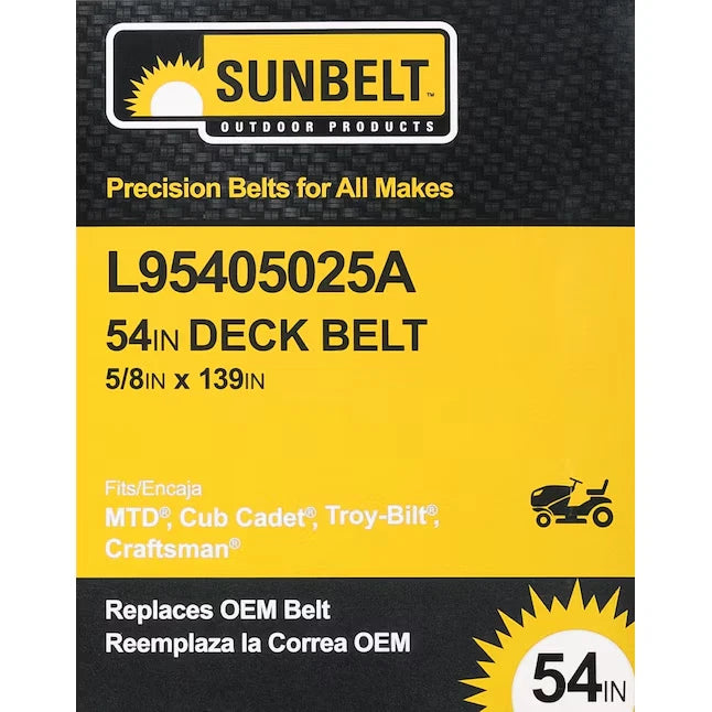 Sunbelt 5/8-in x 139-in Deck Belt Replacement Riding mower/Tractors