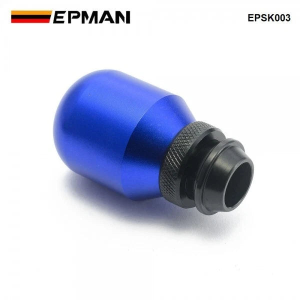NEW EPMAN Universal Aluminum Height Adjustable Shift Knob, BLUE, FREE SHIPPING