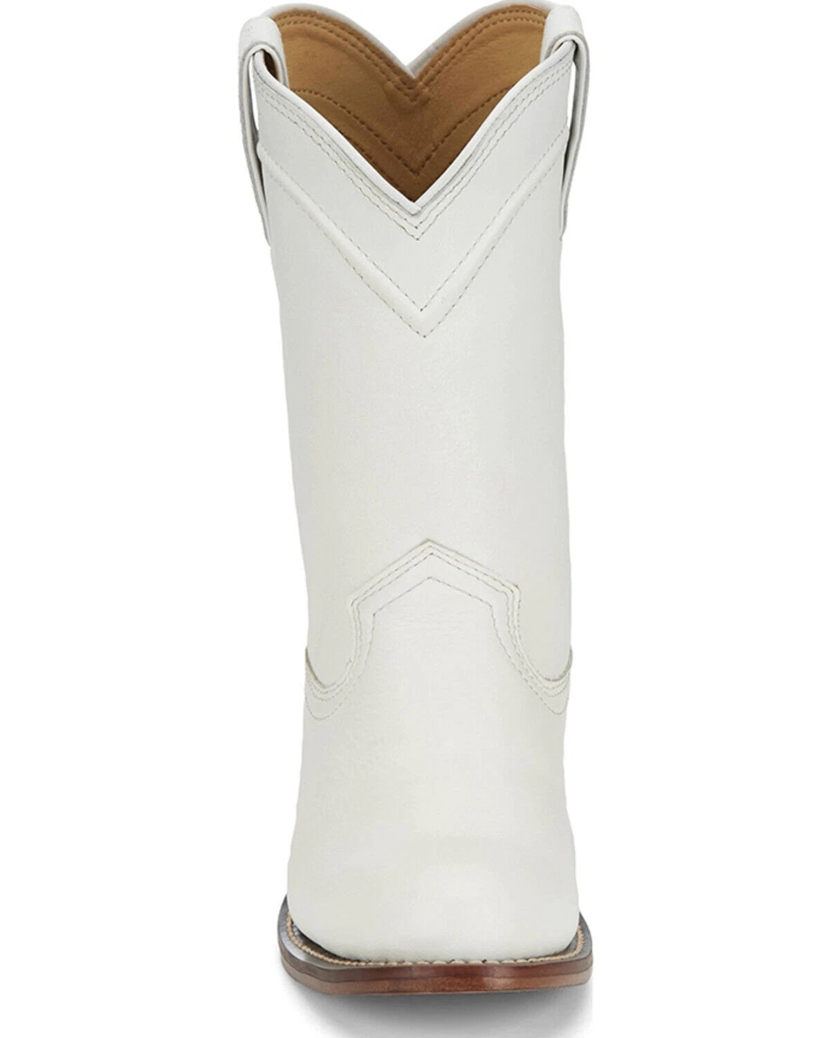 Justin Holland Vintage White Water Buffalo 10in Women J11 Roper Toe Size 7B