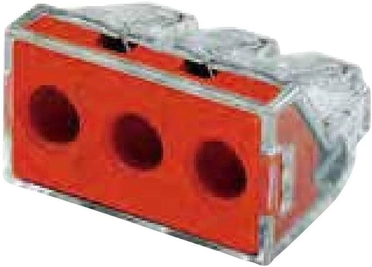 NEW Box of 50 WAGO 773-173 Push in Connector, 3 Conductor, 10 AWG