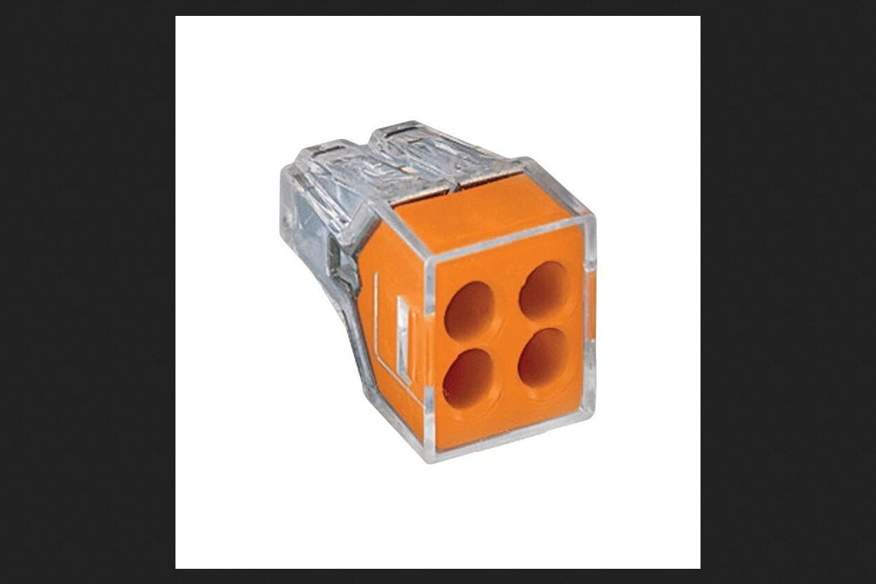 New 25-pcs WAGO 773-164 Wall-nuts 4-Conductor Push Wire Connector 18-12 AWG
