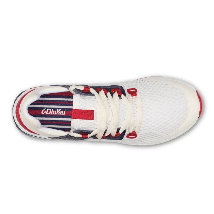 Olukai Wailuku Women’s Athletic Shoes White/Navy Size 9
