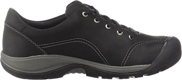 KEEN Women's Presidio 2 Leather Low Height Oxfords Black/Steel Grey Size 5 Med