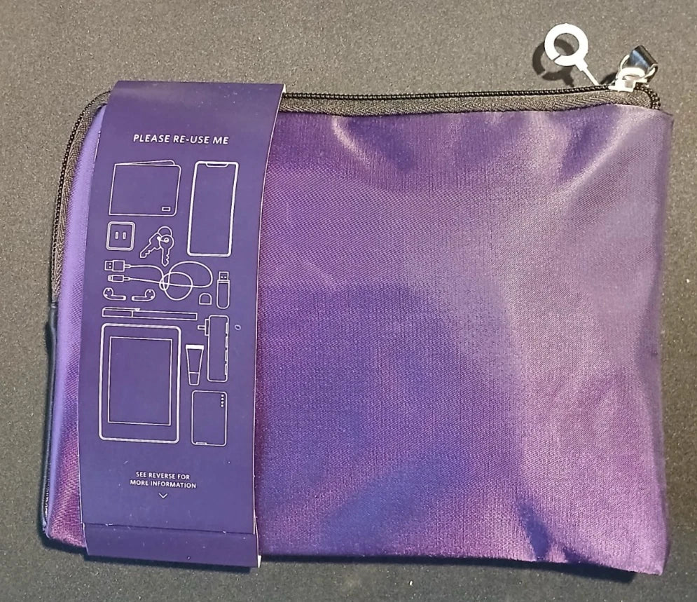 TUMI Amenity Travel Toiletry Bag Case Kit Delta First Class Purple