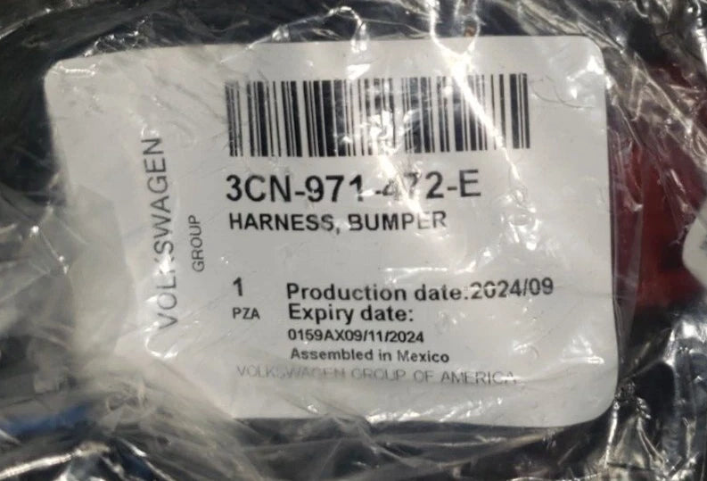 NEW - Genuine Volkswagen 3CN-971-472-E Bumper Harness