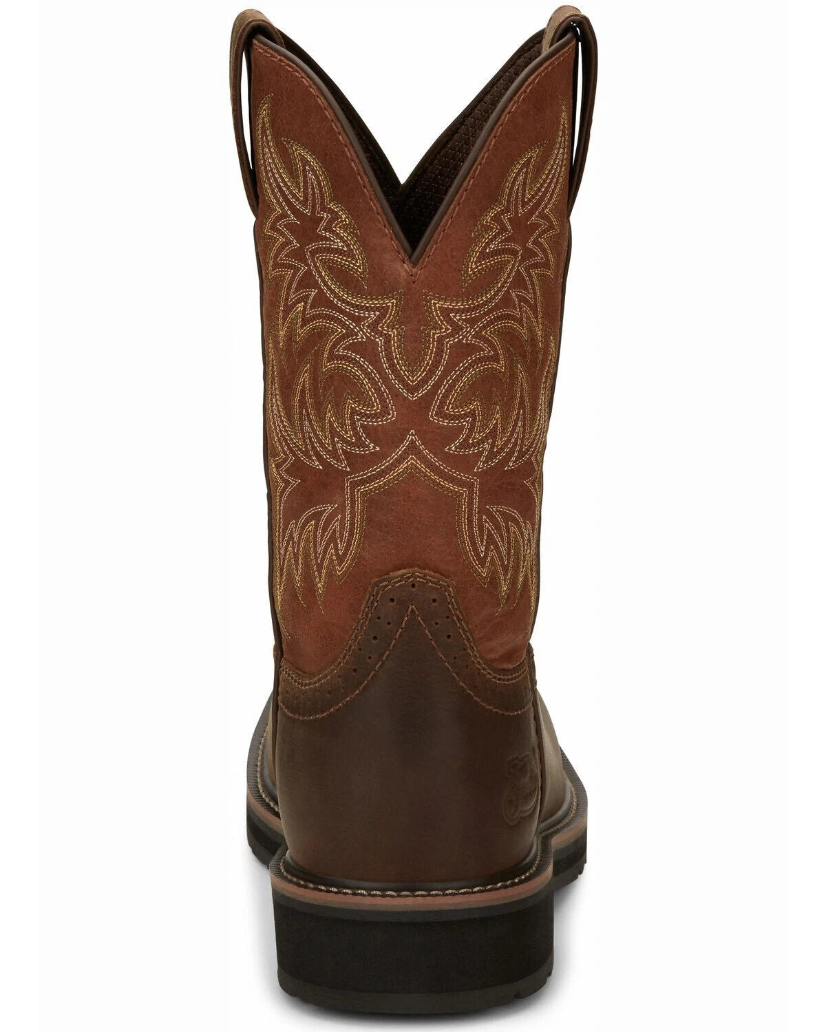 Justin Switch Brown Water Buffalo 11in Men Square Comp. Toe Size 11.5D