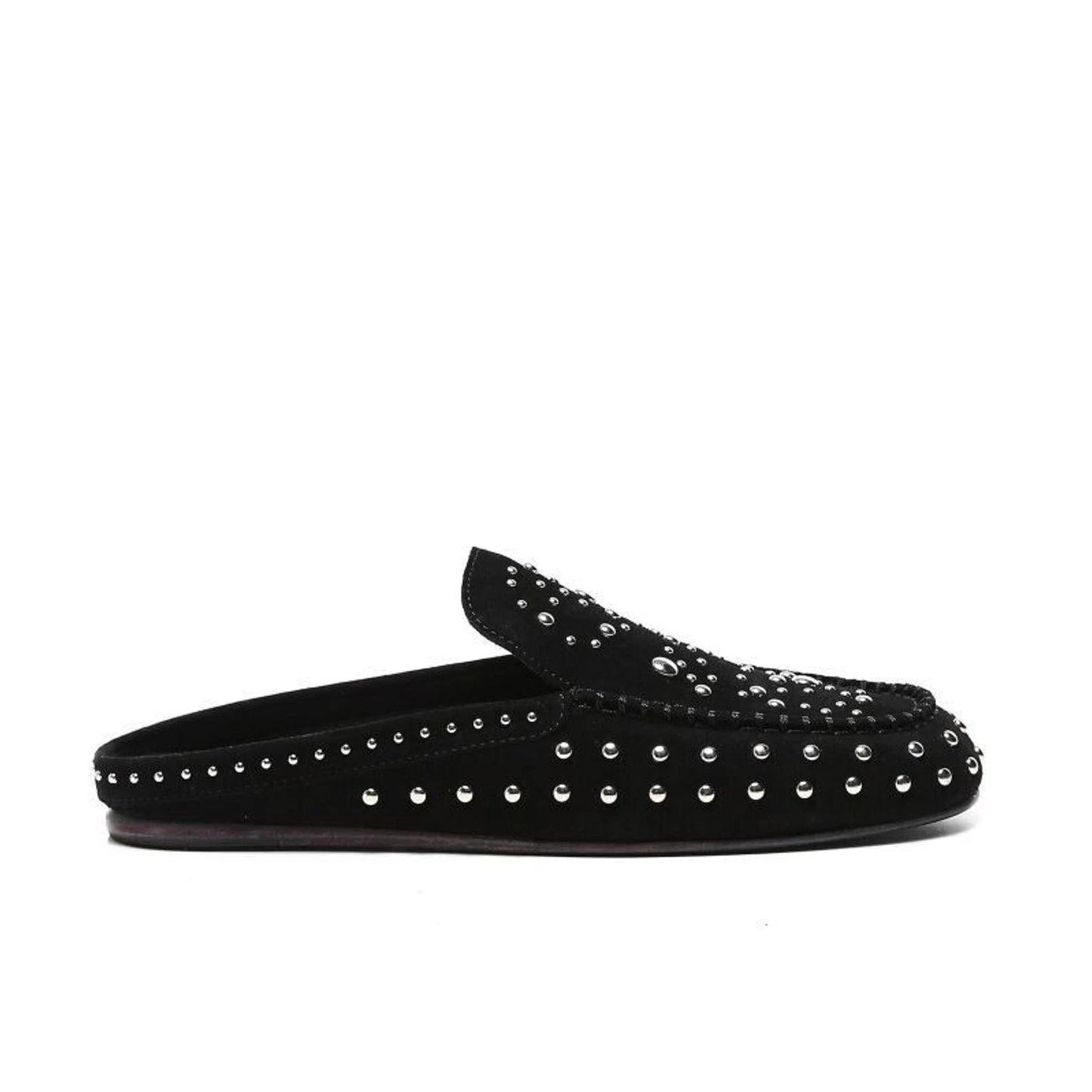 Zadig and Voltaire Studded Suede Sleeper Mules Noir Black - EU Size 40 - US 9 -